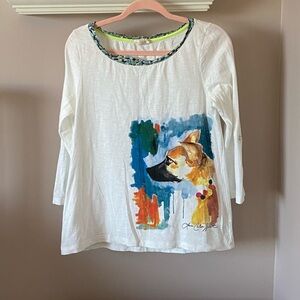 Women’s German Shepherd dog print top